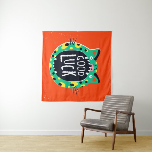 Abstract varkensgeluk wandkleed (In Situ (horizontaal))