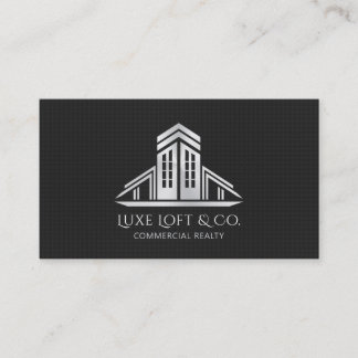 Abstract Vastgoed Logo | Koolstofvezel Visitekaartje