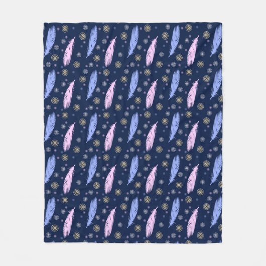 abstract vederspatroon fleece deken (Voorkant)