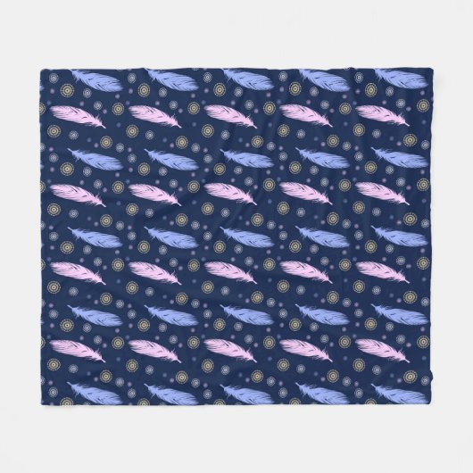 abstract vederspatroon fleece deken (Voorkant (Horizontaal))