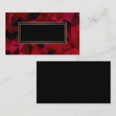 Abstract, veelhoekig, rood, rood en zwart visitekaartje (Voorkant / Achterkant)