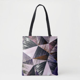 Abstract veelhoekpatroon, kleurrijke driehoeken. tote bag