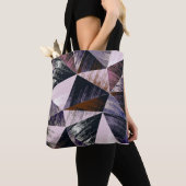 Abstract veelhoekpatroon, kleurrijke driehoeken. tote bag (Dichtbij)