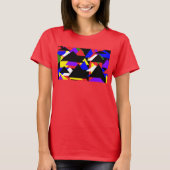 Abstract veelkleurig basis Shirt (Voorkant)