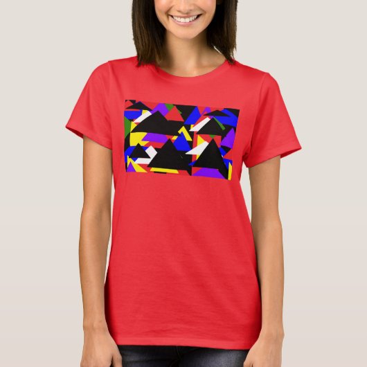 Abstract veelkleurig basis Shirt (Voorkant)