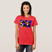 Abstract veelkleurig basis Shirt (Voorkant volledig)