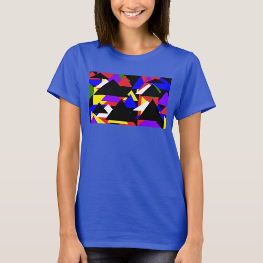 Abstract veelkleurig basis Shirt (Voorkant)