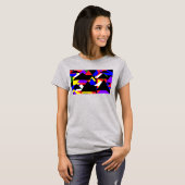 Abstract veelkleurig basis Shirt (Voorkant volledig)