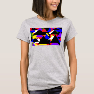 Abstract veelkleurig basis Shirt