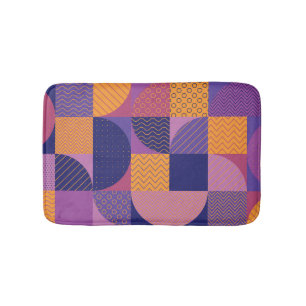 Abstract veelkleurig geometrisch patroon badmat