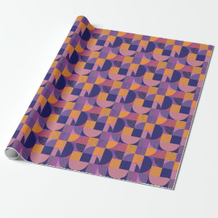 Abstract veelkleurig geometrisch patroon cadeaupapier