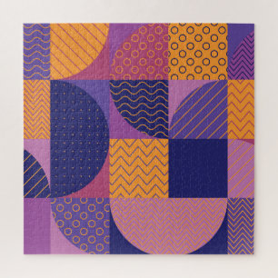 Abstract veelkleurig geometrisch  patroon legpuzzel