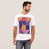 Abstract veelkleurig geometrisch patroon t-shirt (Voorkant volledig)