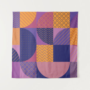 Abstract veelkleurig geometrisch patroon wandkleed