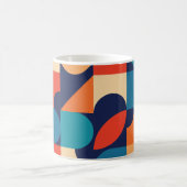 Abstract veelkleurig geometrisch vormenpatroon koffiemok (Center)