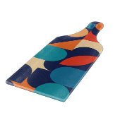 Abstract veelkleurig geometrisch vormenpatroon snijplank (Hoek)