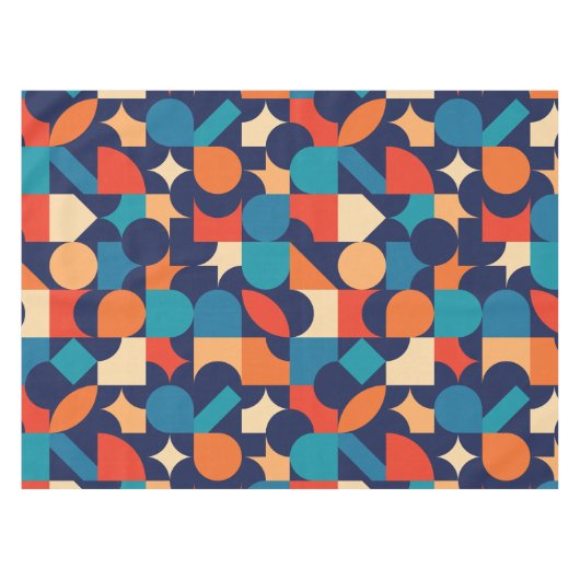 Abstract veelkleurig geometrisch vormenpatroon tafelkleed (Voorkant (Horizontaal))