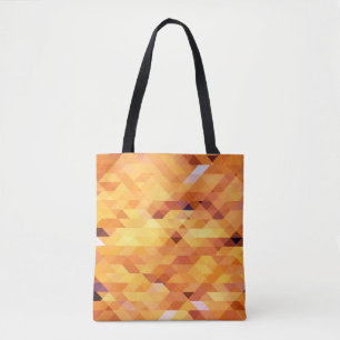 Abstract veelkleurig, laag polymozaïek. tote bag