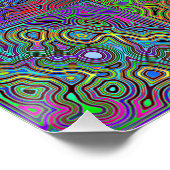 abstract veelkleurig neon tegel ontwerp perfect poster (Hoek)