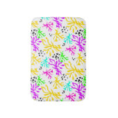 Abstract veelkleurig neonpatroon badmat (Voorkant Verticaal)