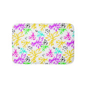 Abstract veelkleurig neonpatroon badmat (Voorkant)