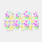 Abstract veelkleurig neonpatroon bedankdoosjes (Uitgevouwen)