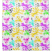 Abstract veelkleurig neonpatroon douchegordijn (Voorkant)