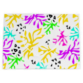 Abstract veelkleurig neonpatroon groot cadeauzakje (Voorkant)