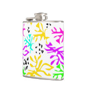 Abstract veelkleurig neonpatroon heupfles (Links)