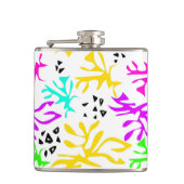 Abstract veelkleurig neonpatroon heupfles (Voorkant)