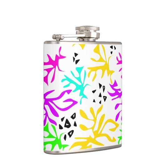 Abstract veelkleurig neonpatroon heupfles (Rechts)