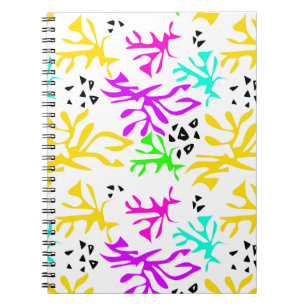 Abstract veelkleurig neonpatroon notitieboek