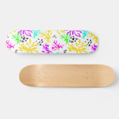 Abstract veelkleurig neonpatroon persoonlijk skateboard (Horizontaal)