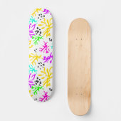 Abstract veelkleurig neonpatroon persoonlijk skateboard (Voorkant)
