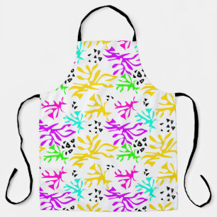 Abstract veelkleurig neonpatroon schort