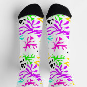 Abstract veelkleurig neonpatroon sokken (Top)