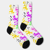 Abstract veelkleurig neonpatroon sokken (Rechts)