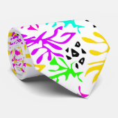 Abstract veelkleurig neonpatroon stropdas (Opgerold)