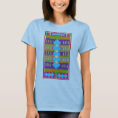 Abstract veelkleurig ontwerp met Blue Diamonds T-shirt (Voorkant)