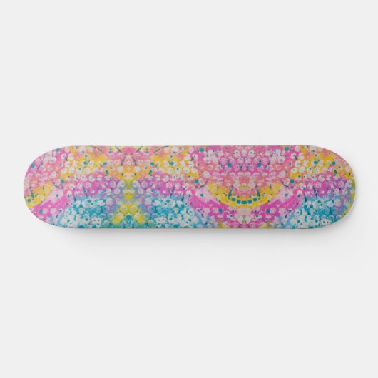 Abstract veelkleurig ontwerp persoonlijk skateboard (Horizontaal)