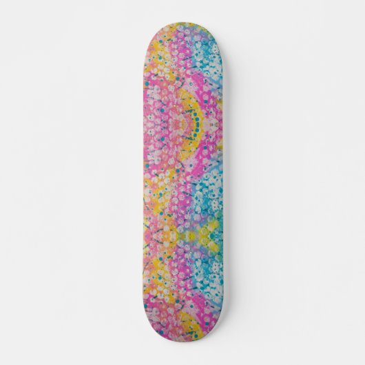 Abstract veelkleurig ontwerp persoonlijk skateboard (Voorkant)