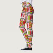 Abstract veelkleurig patroon met pijlen leggings (Links)