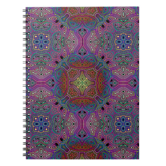 abstract veelkleurig tegel ontwerp notitieboek (Voorkant)