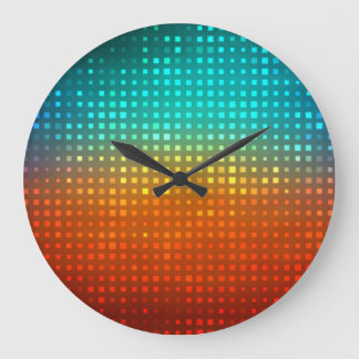 Abstract veelkleurig voetbal, artistieke verlichti grote klok