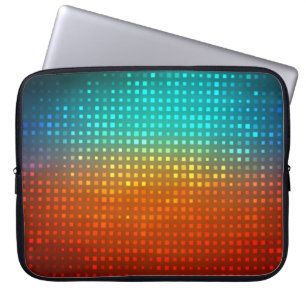 Abstract veelkleurig voetbal, artistieke verlichti laptop sleeve
