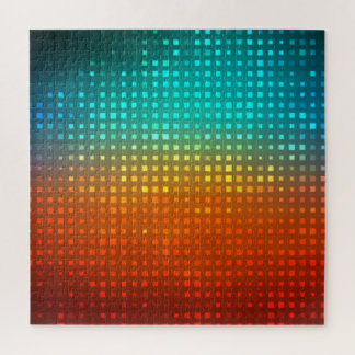 Abstract veelkleurig voetbal, artistieke verlichti legpuzzel