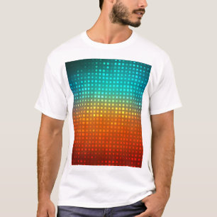 Abstract veelkleurig voetbal, artistieke verlichti t-shirt
