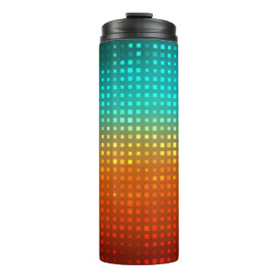 Abstract veelkleurig voetbal, artistieke verlichti thermosbeker
