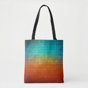 Abstract veelkleurig voetbal, artistieke verlichti tote bag