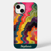 Abstract veelkleurige zigzag Case-Mate iPhone case (Achterkant)